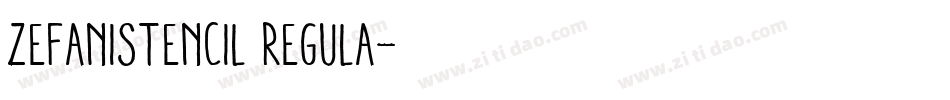 zefanistencil regula字体转换